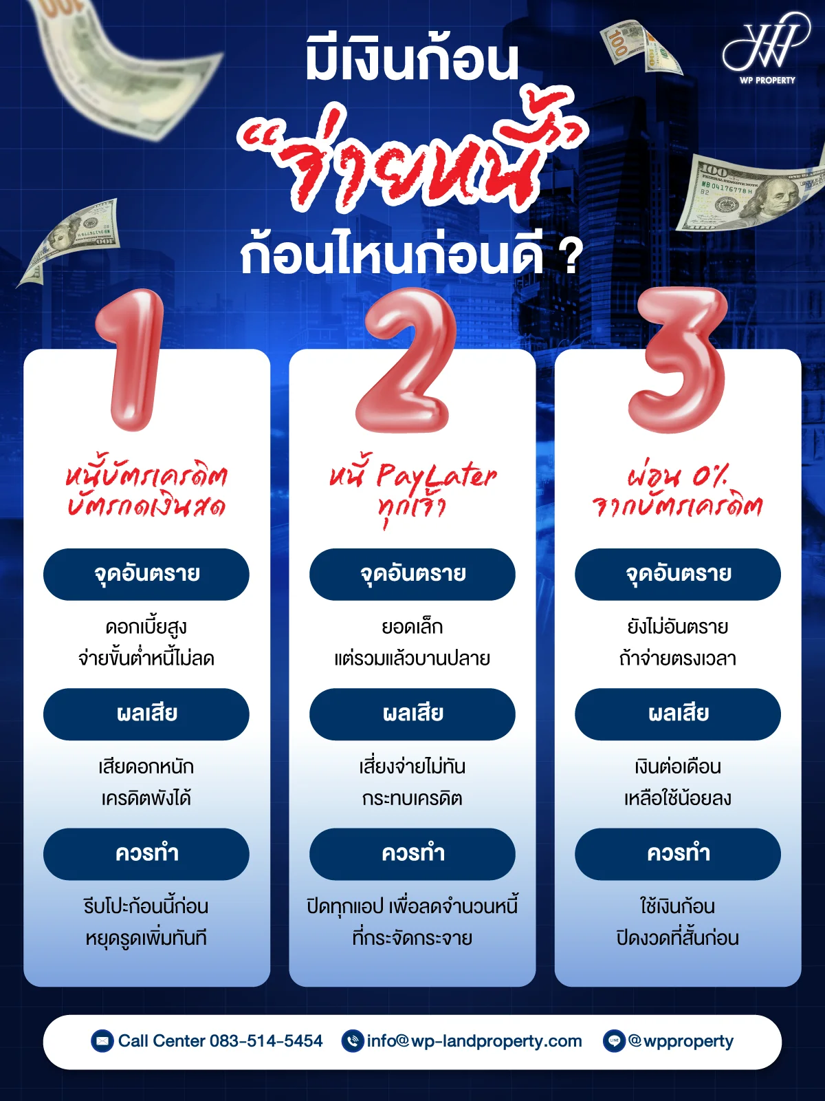 มีเงินก้อนเมื่อไหร่ “โปะหนี้” ให้ถูกจุดก่อน!